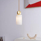 Lyrindis Cylinder Alabaster Pendant Light