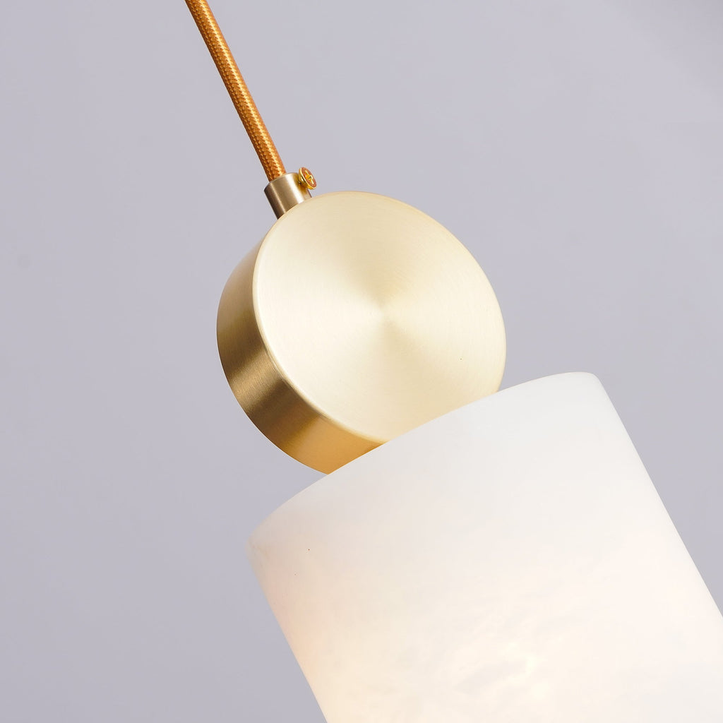 Etruscan Pendant Light Alabaster & Brass