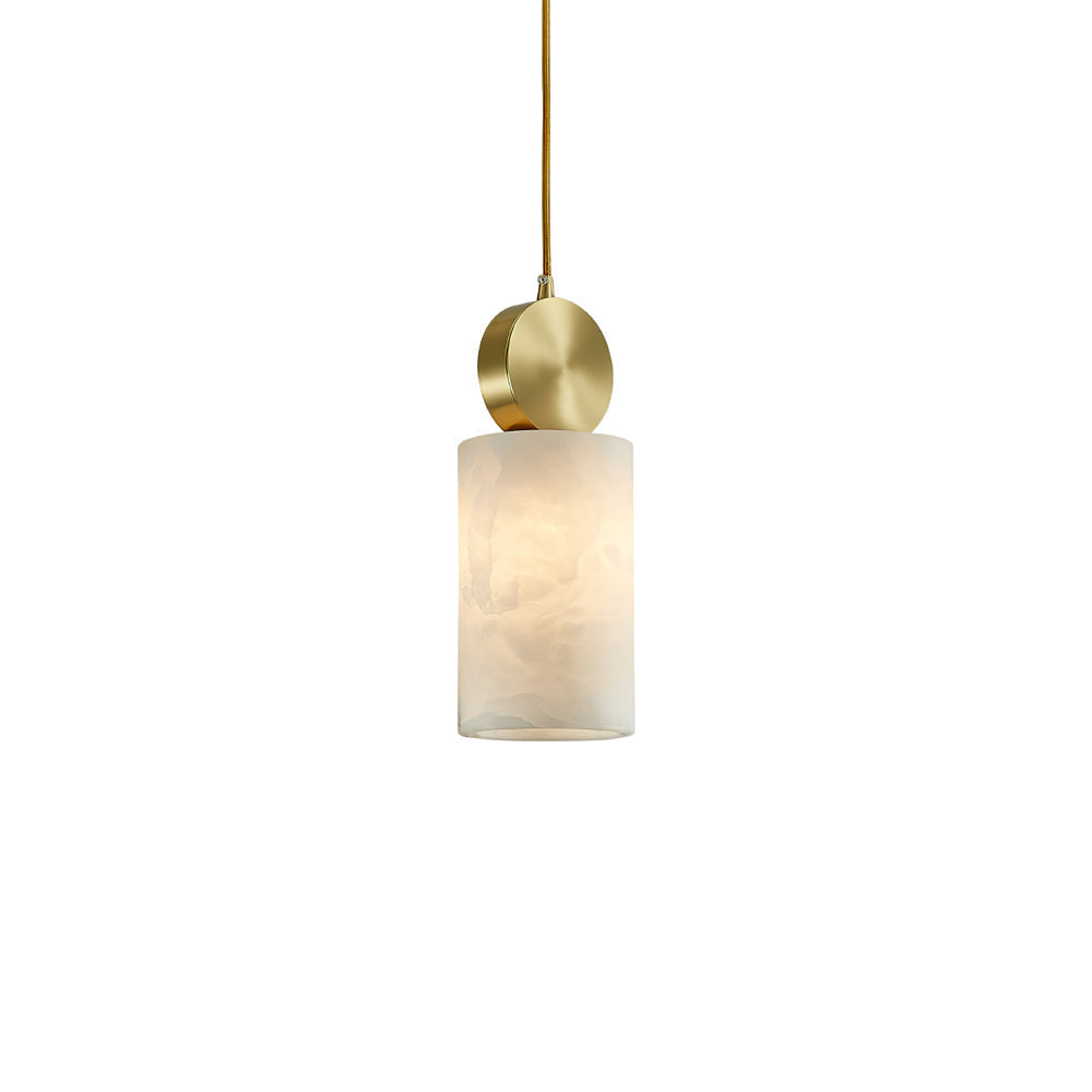 Etruscan Pendant Light Alabaster & Brass