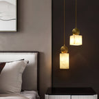 Etruscan Pendant Light Alabaster & Brass