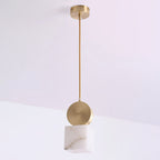 Etruscan Pendant Light Alabaster & Brass