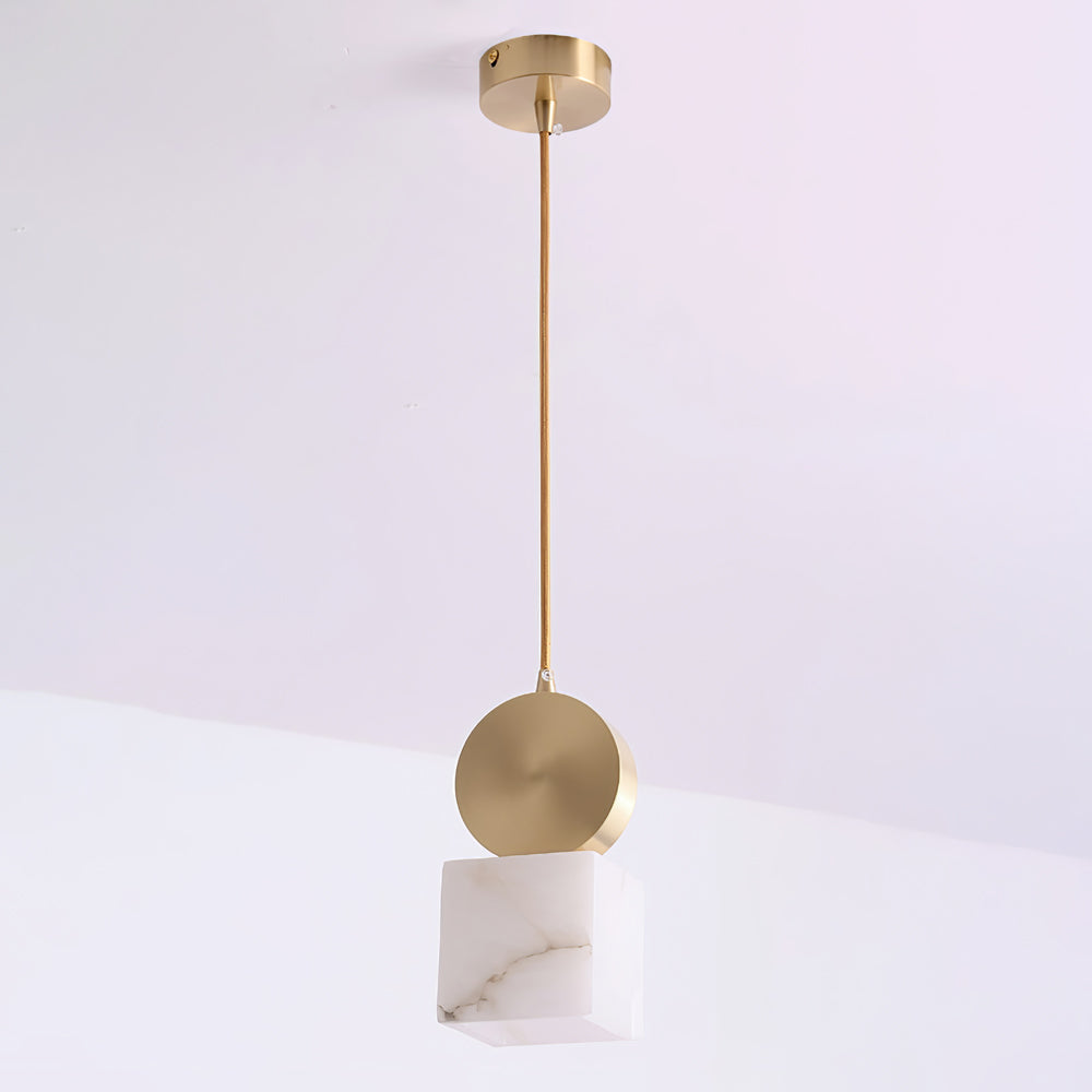 Etruscan Pendant Light Alabaster & Brass