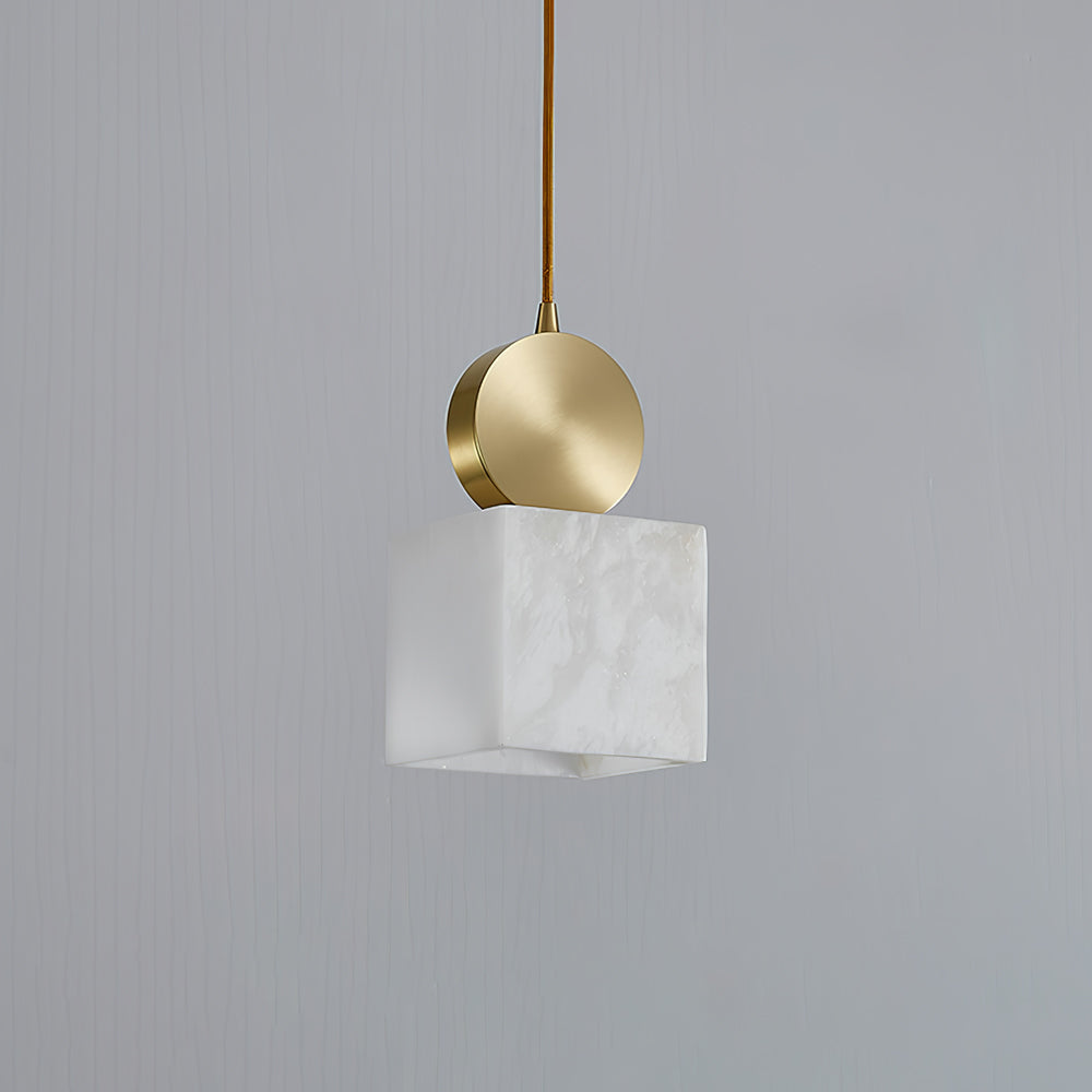 Etruscan Pendant Light Alabaster & Brass