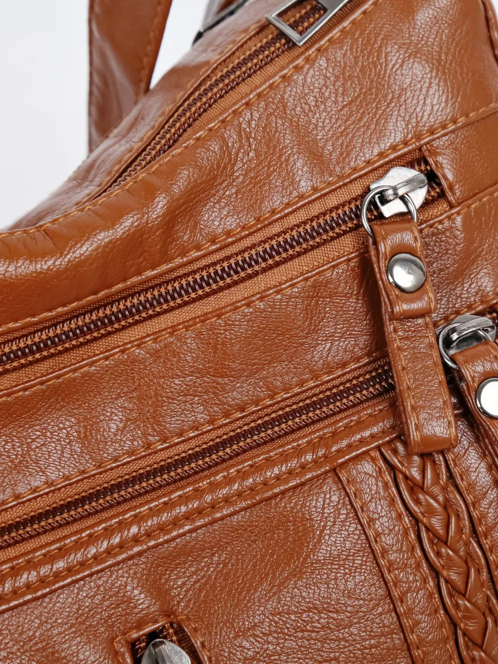 Sac porté épaule en cuir à bandoulière réglable