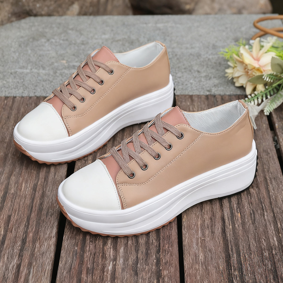 StreetRise | Trendy canvas thick soled canvas shoes