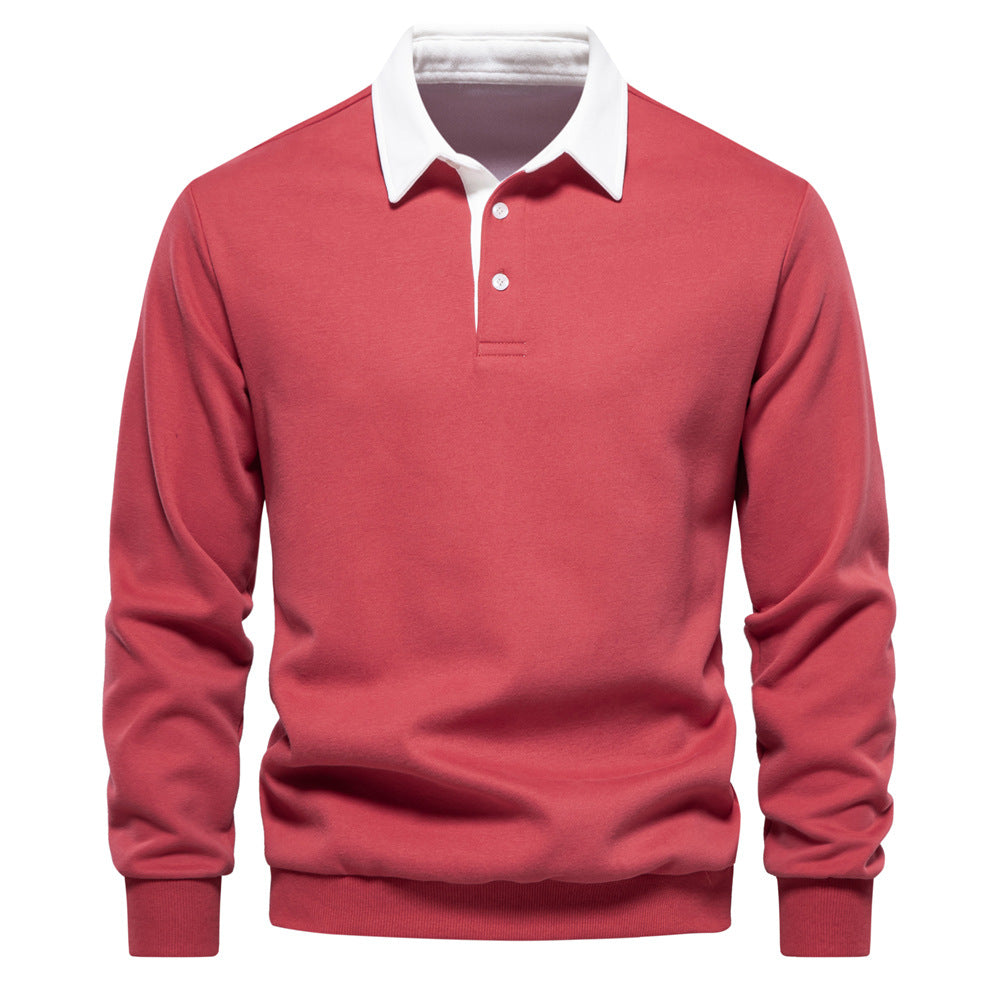Amazirhub | Men’s Long Sleeve Polo Sweatshirt
