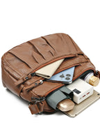 Arelia Ruched PU Leather Shoulder Bag