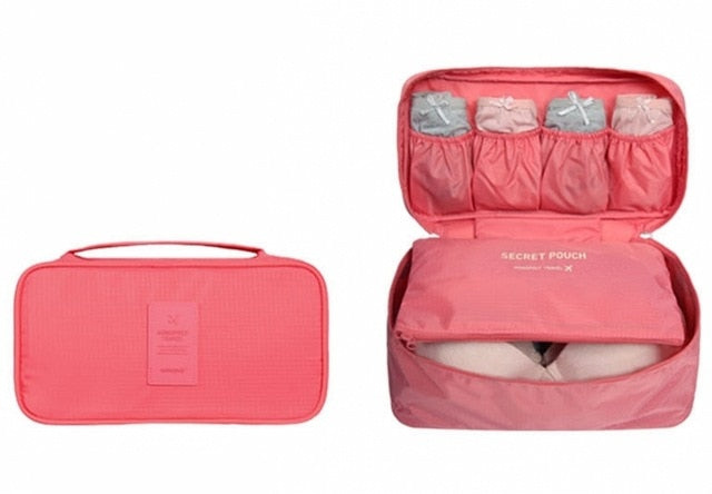 Travel Suitcase Organizer Bag for Women – Lingerie, Bra & Toiletry Pouch