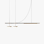 Aria Modern Long LED Pendant Light Black Metal Dining Room