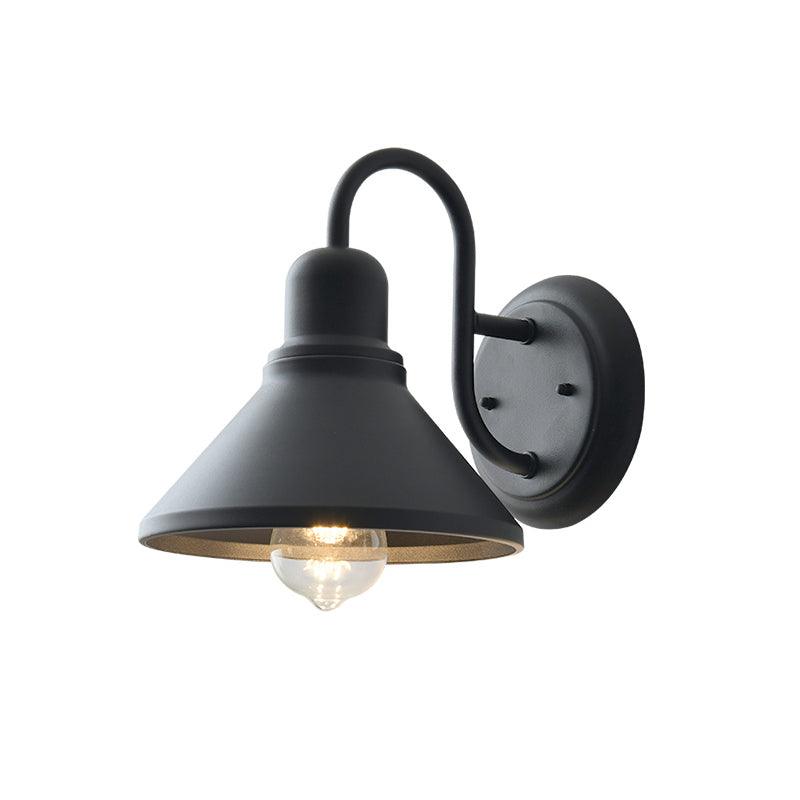 Ray Vintage Cone-Shaped Outdoor Wall Lamp
