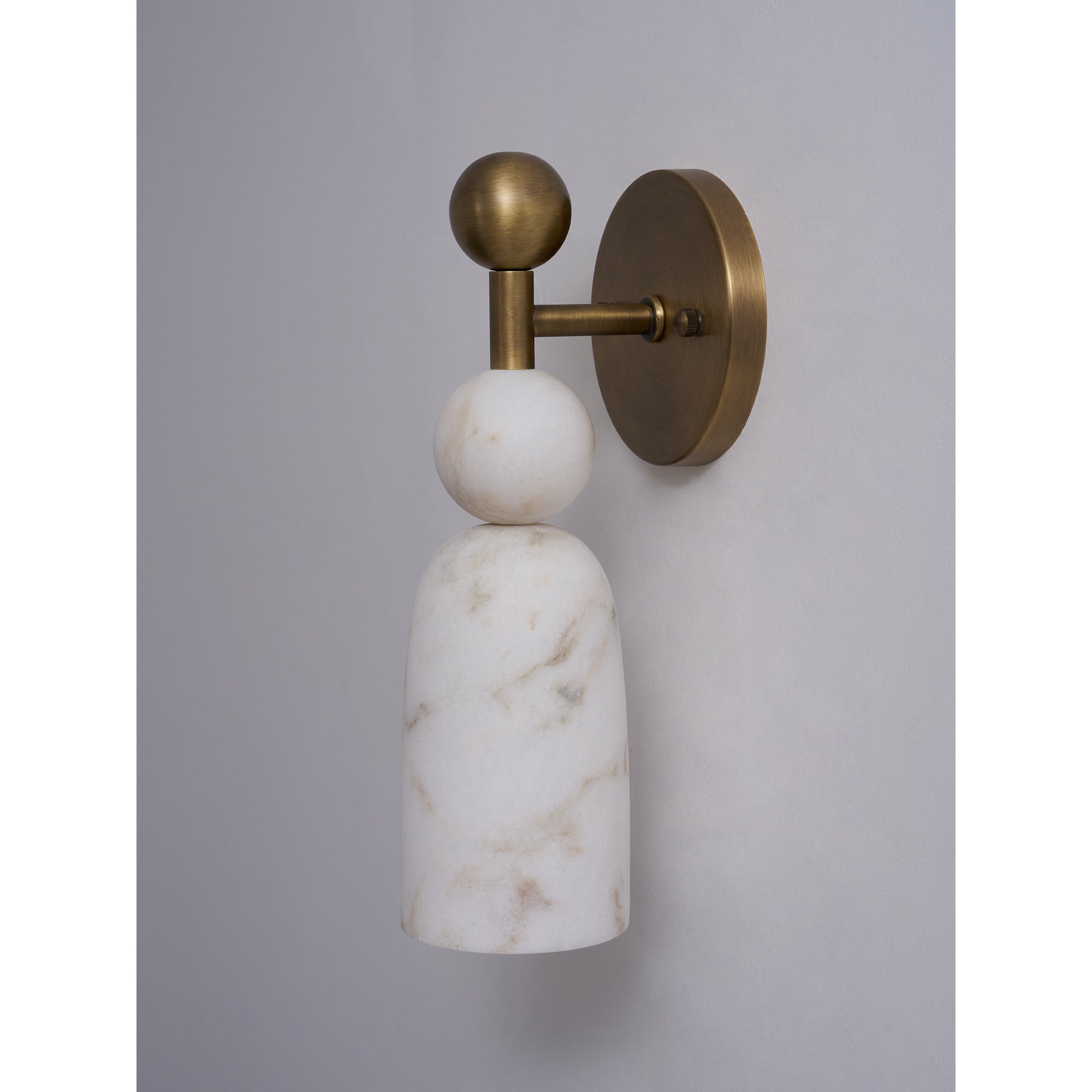 Flume Alabaster Wall Lamp Natural Stone LED Elongated Form Bedroom Living Room — 3 Size Options