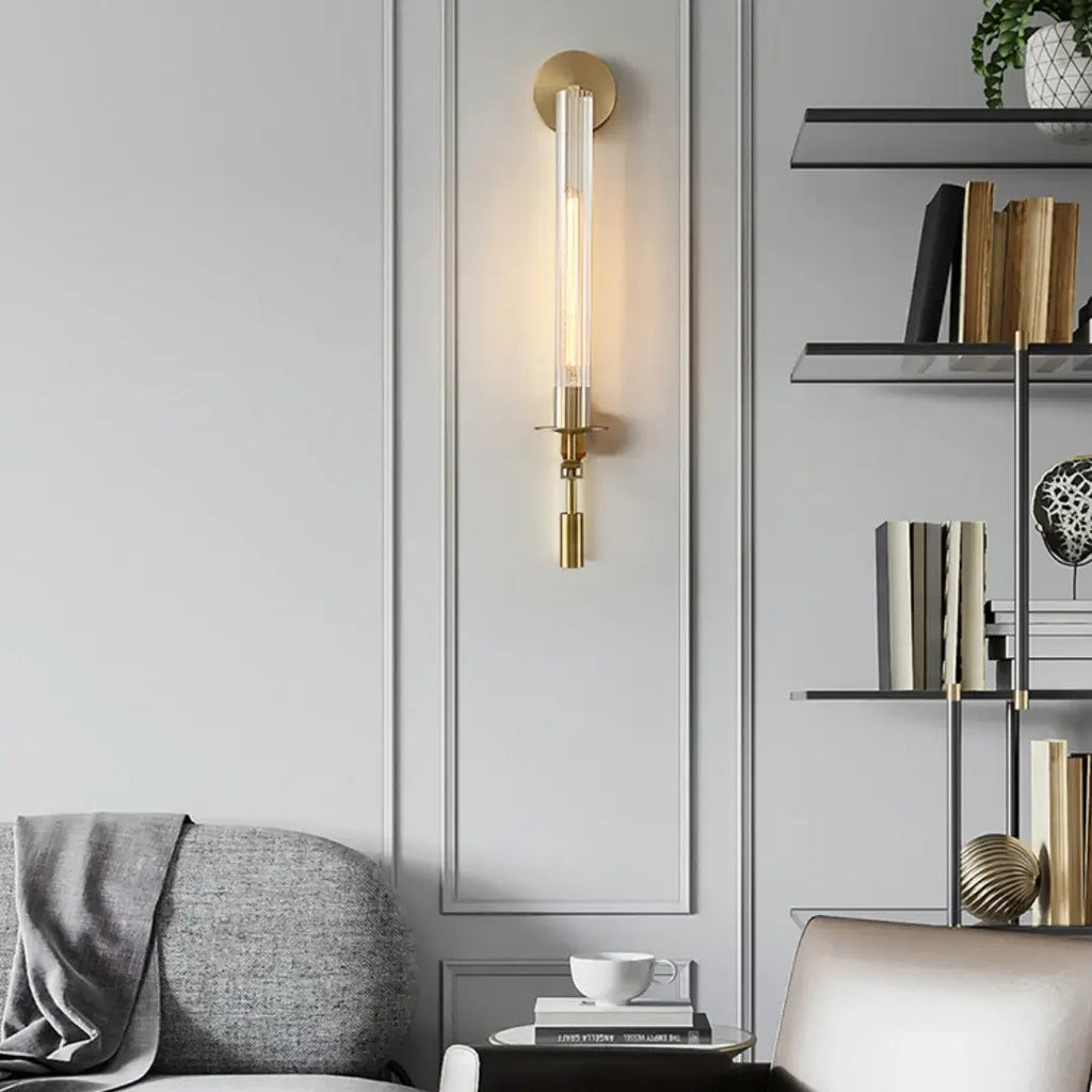 Lucian Farmhouse Indoor Wall Lamp with Glass Shade