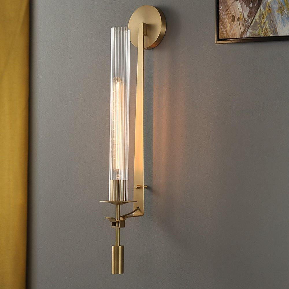 Lucian Farmhouse Indoor Wall Lamp with Glass Shade