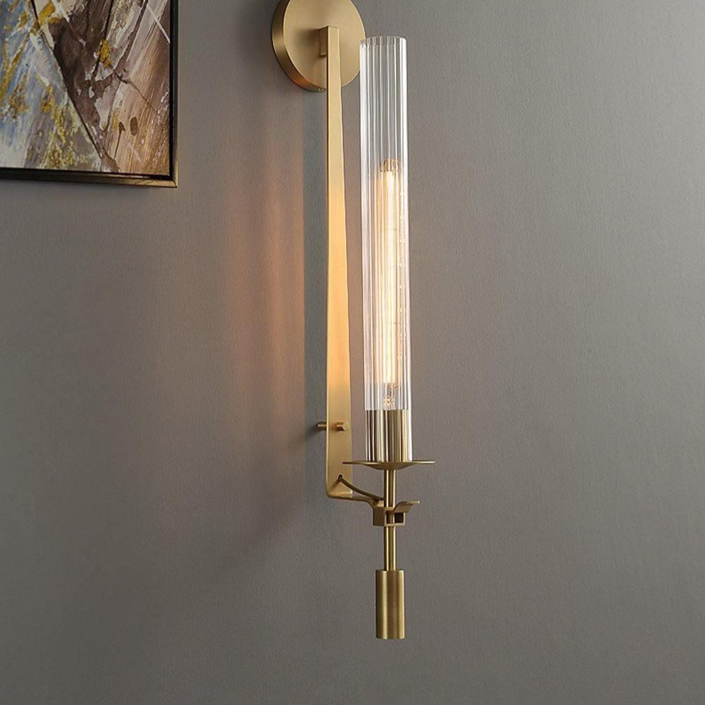 Lucian Farmhouse Indoor Wall Lamp with Glass Shade