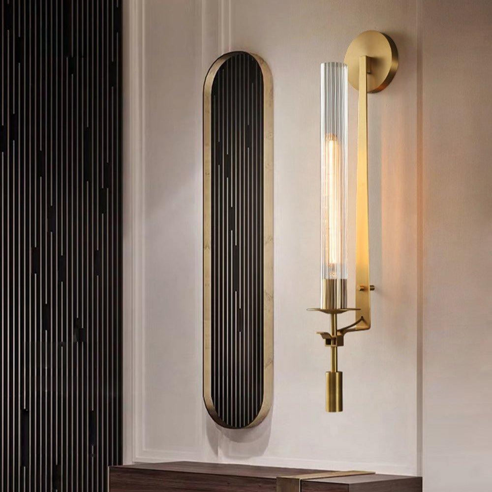 Lucian Farmhouse Indoor Wall Lamp with Glass Shade