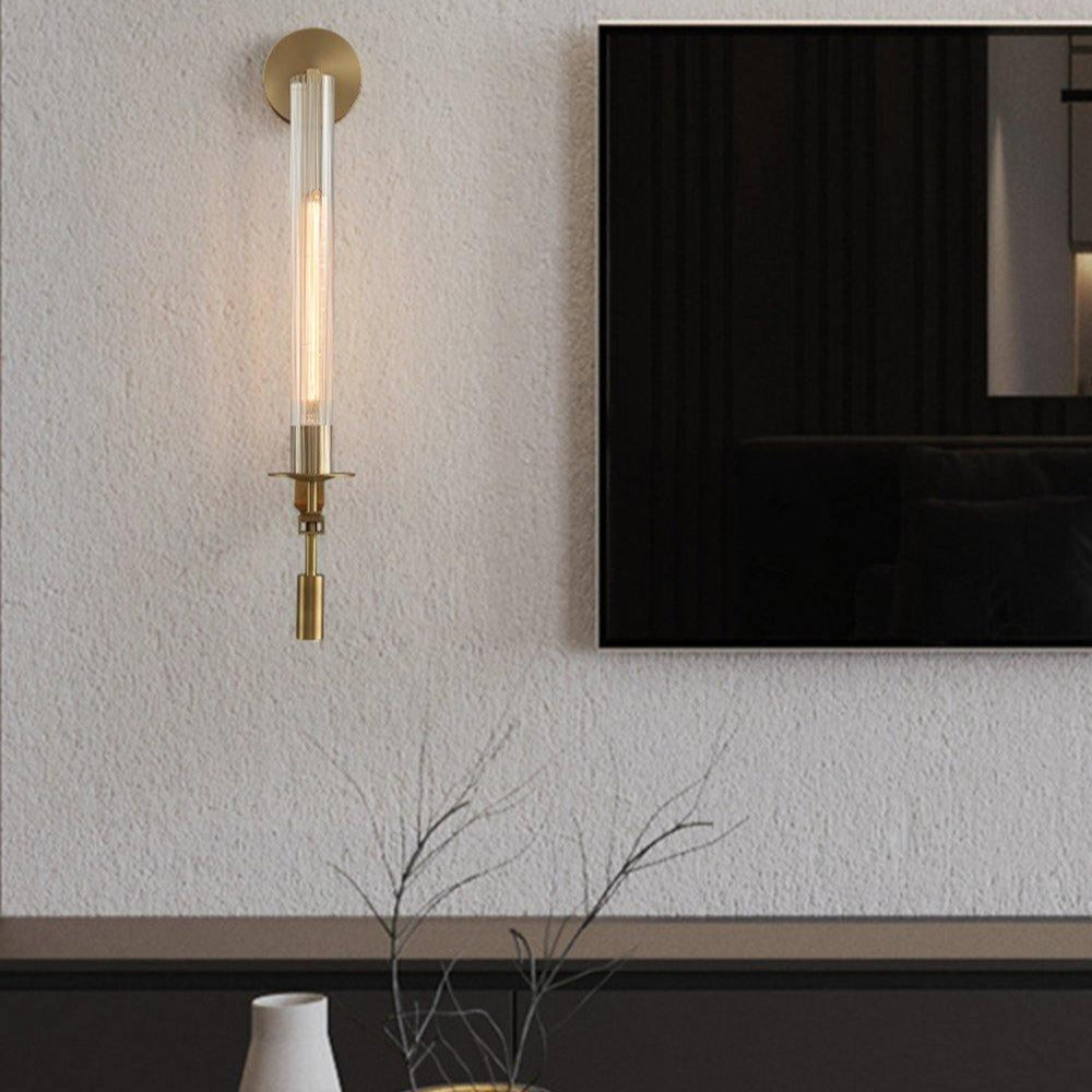 Lucian Farmhouse Indoor Wall Lamp with Glass Shade