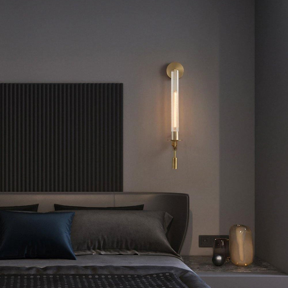 Lucian Farmhouse Indoor Wall Lamp with Glass Shade