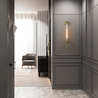 Lucian Farmhouse Indoor Wall Lamp with Glass Shade