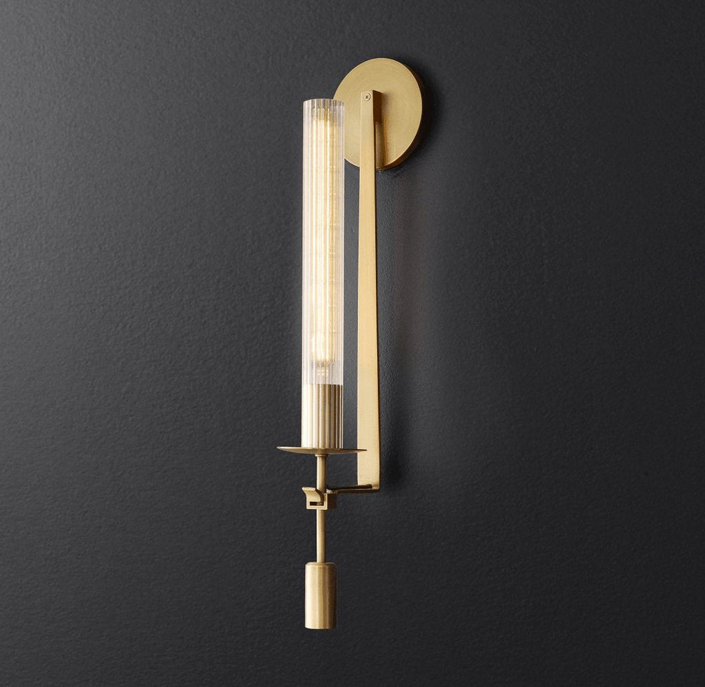 Lucian Farmhouse Indoor Wall Lamp with Glass Shade