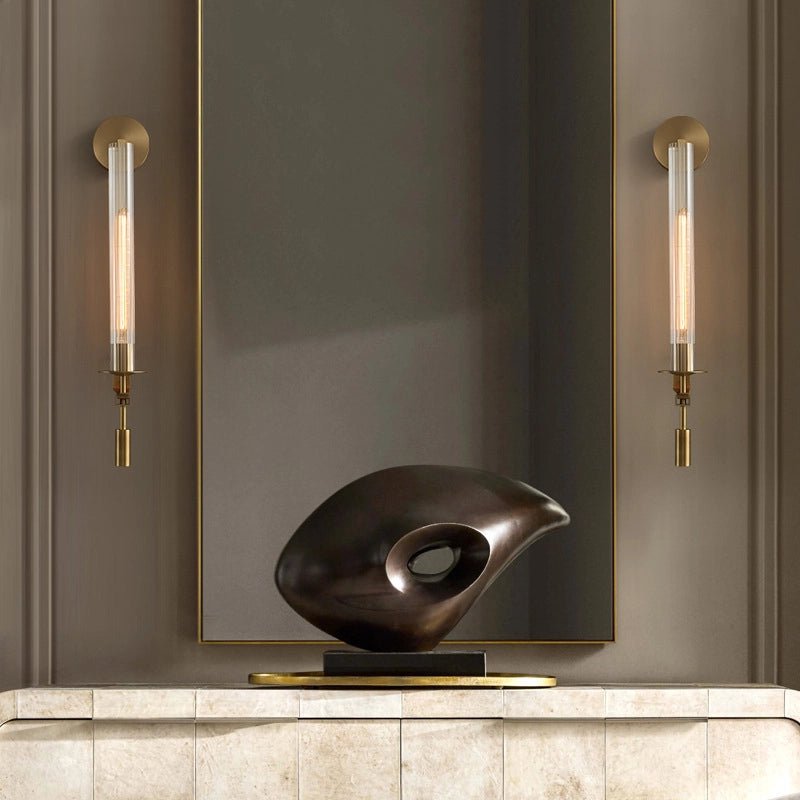 Lucian Farmhouse Indoor Wall Lamp with Glass Shade