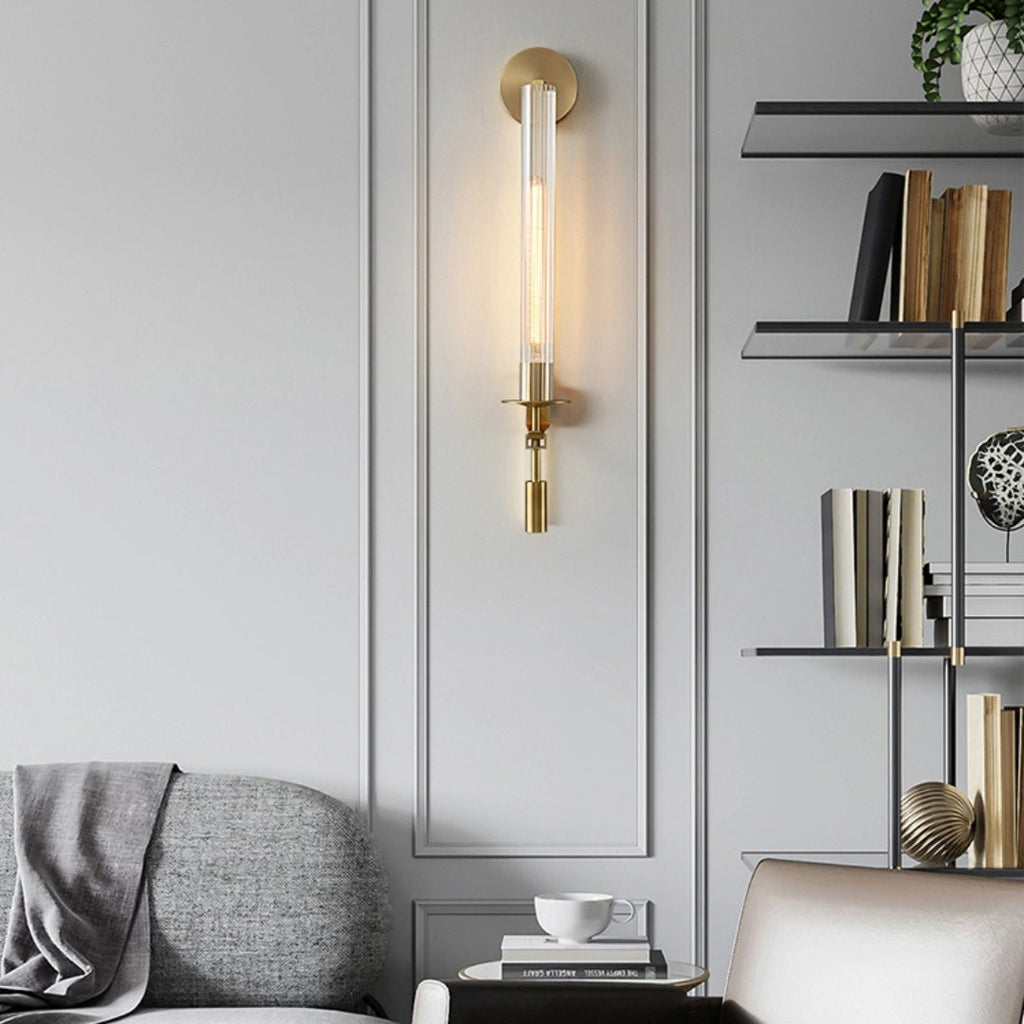 Lucian Farmhouse Indoor Wall Lamp with Glass Shade