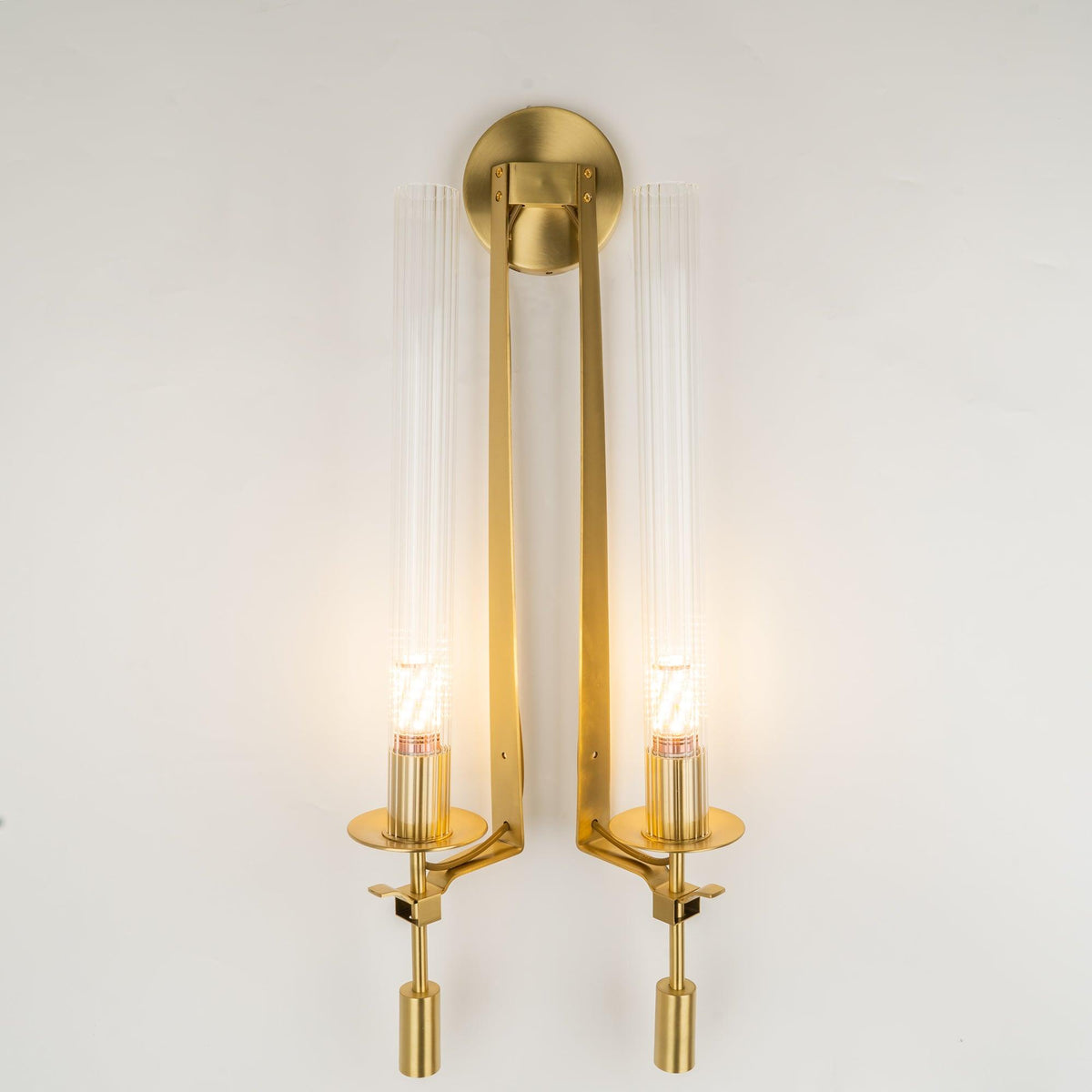Lucian Farmhouse Indoor Wall Lamp with Glass Shade
