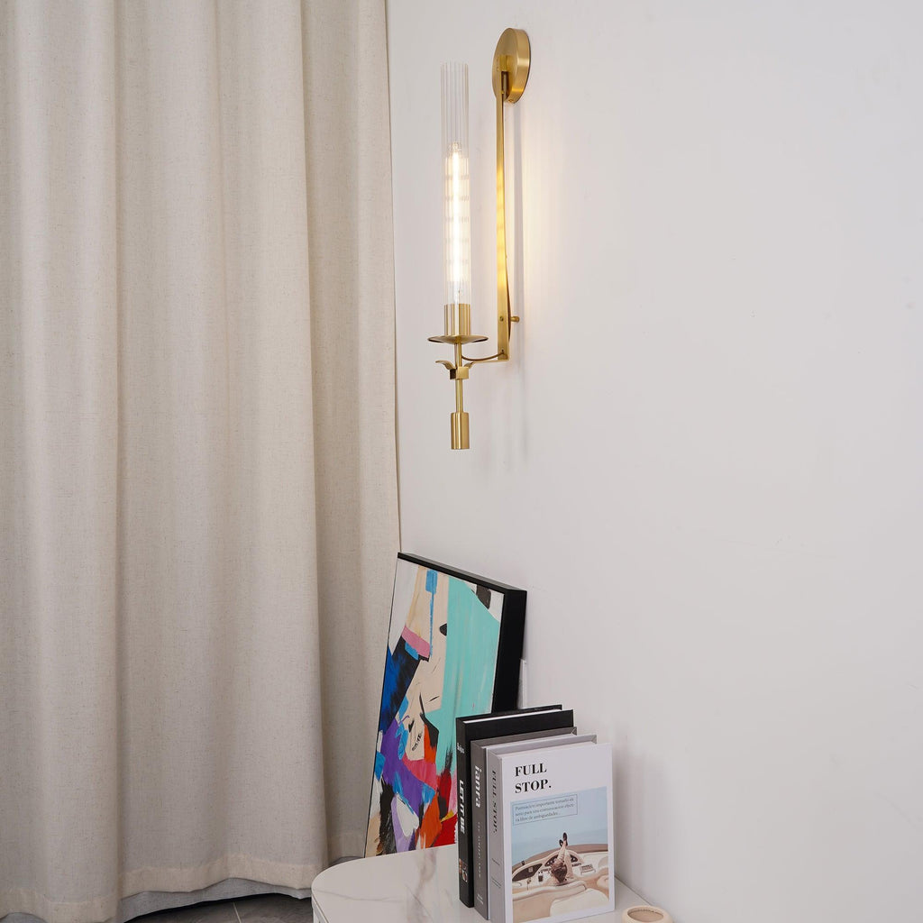 Lucian Farmhouse Indoor Wall Lamp with Glass Shade