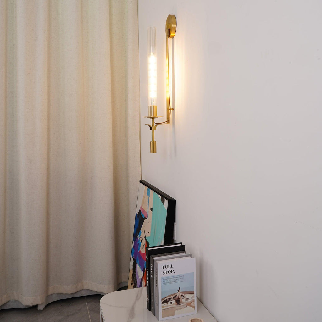 Lucian Farmhouse Indoor Wall Lamp with Glass Shade