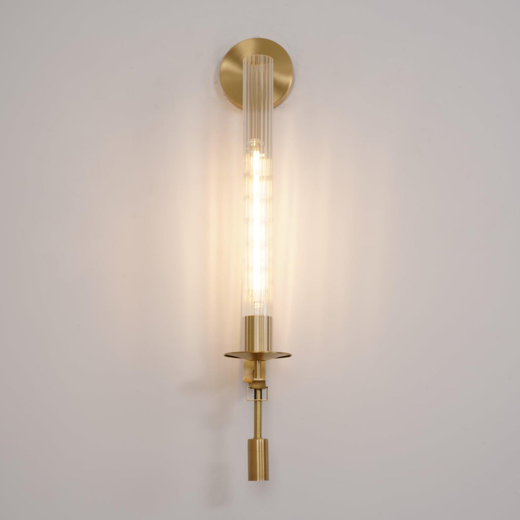Lucian Farmhouse Indoor Wall Lamp with Glass Shade