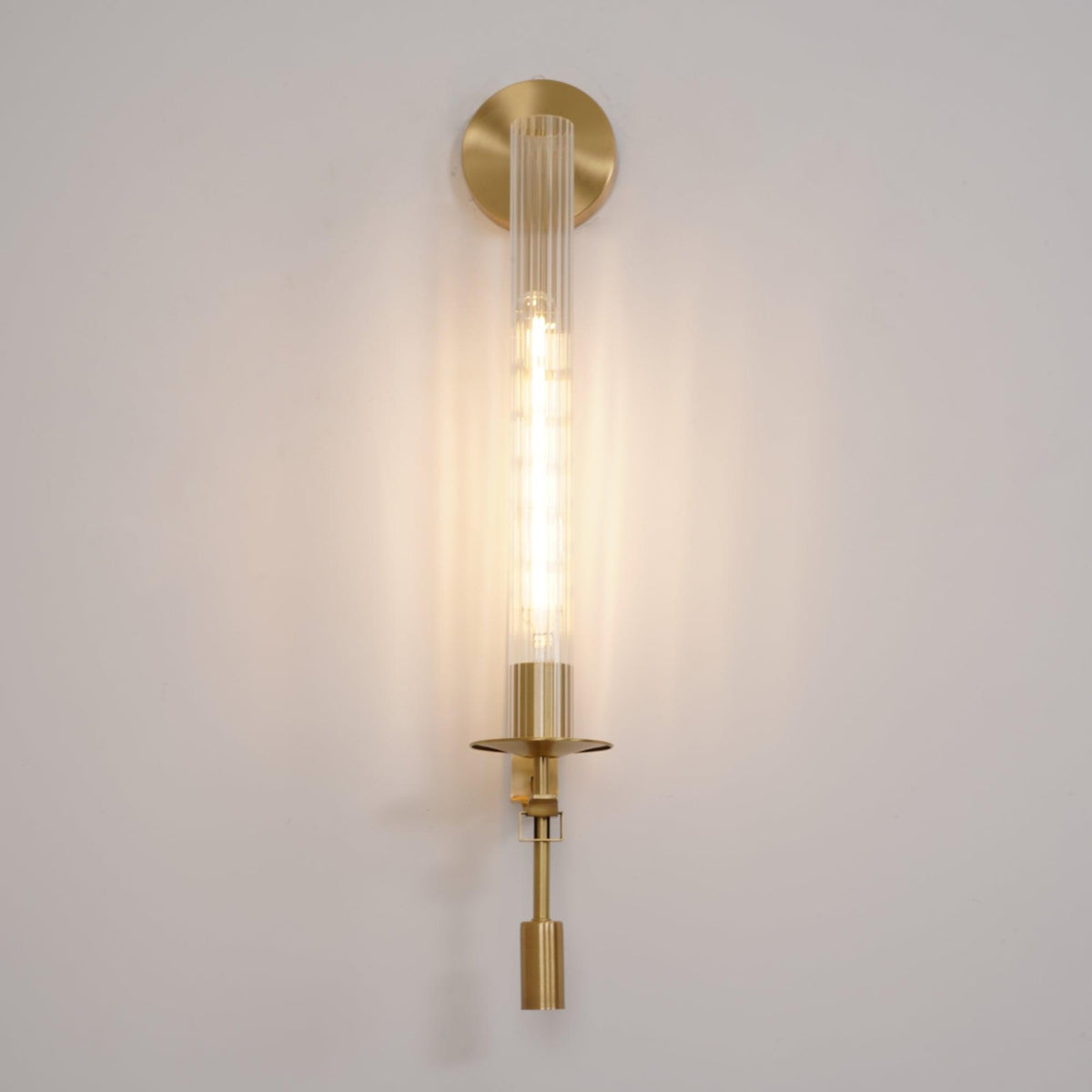 Lucian Farmhouse Indoor Wall Lamp with Glass Shade