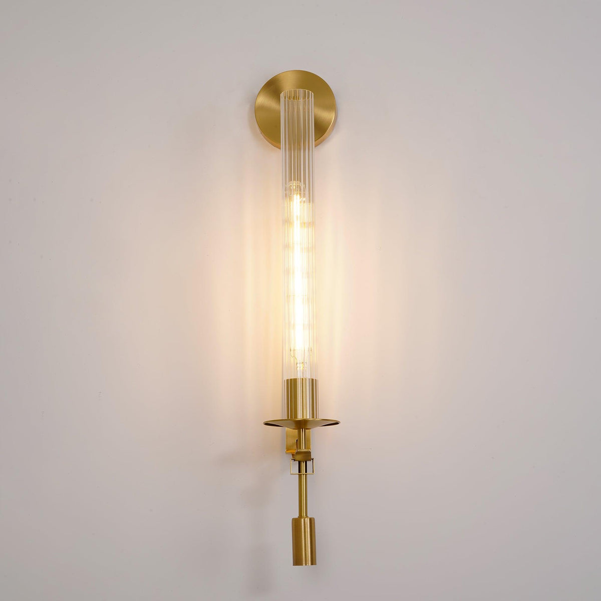Lucian Farmhouse Indoor Wall Lamp with Glass Shade