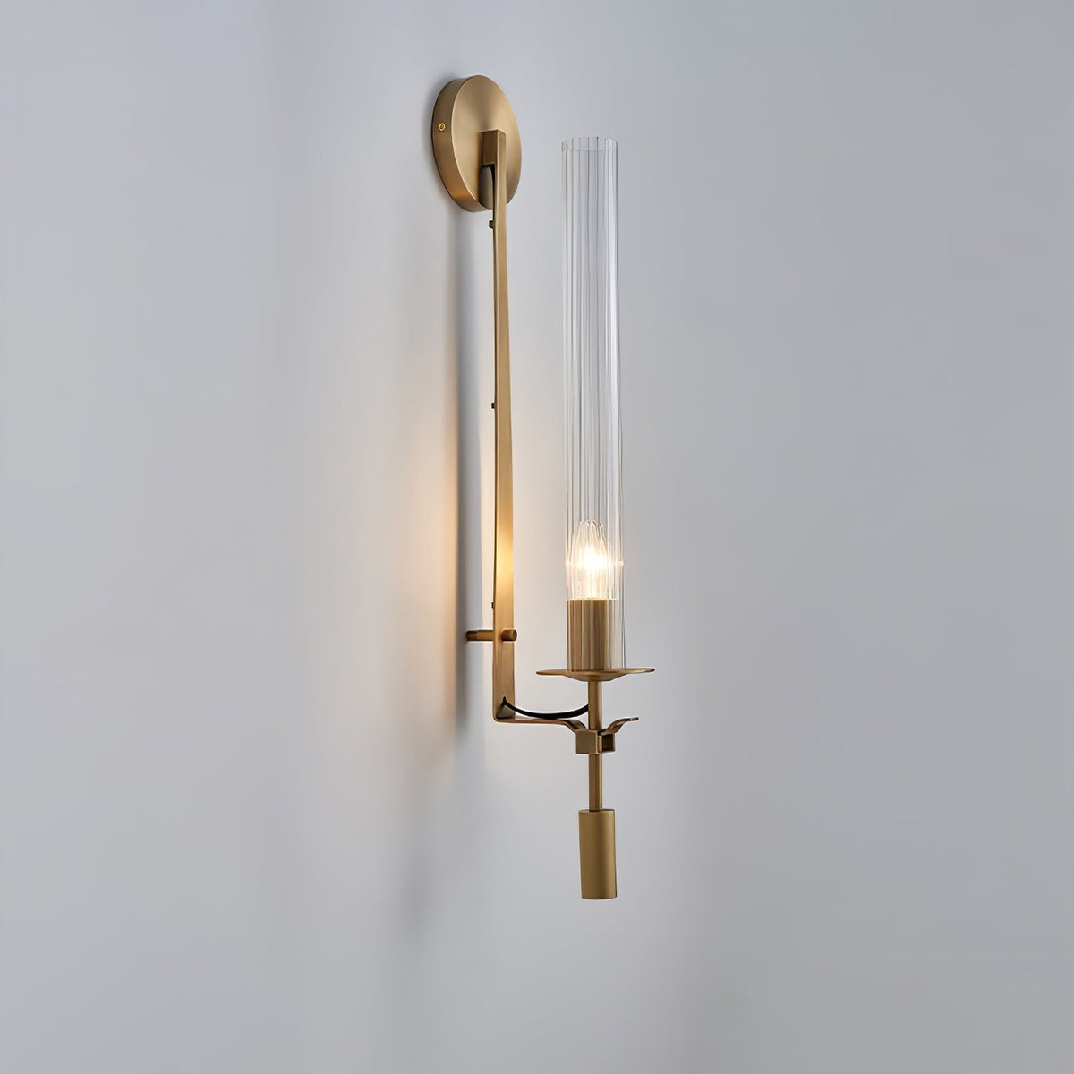 Lucian Farmhouse Indoor Wall Lamp with Glass Shade