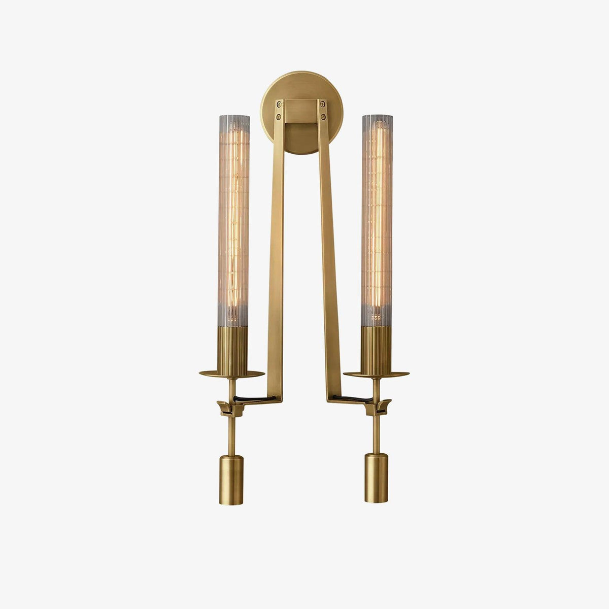 Lucian Farmhouse Indoor Wall Lamp with Glass Shade