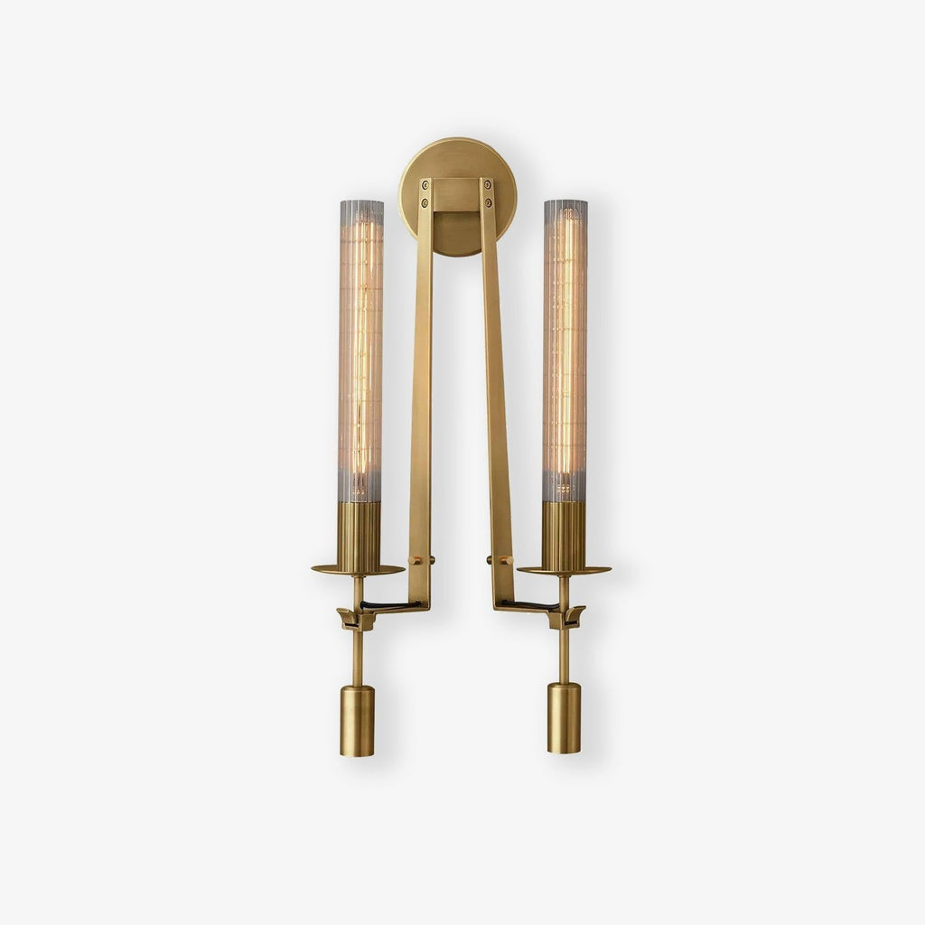 Lucian Farmhouse Indoor Wall Lamp with Glass Shade