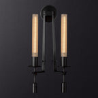 Lucian Farmhouse Indoor Wall Lamp with Glass Shade