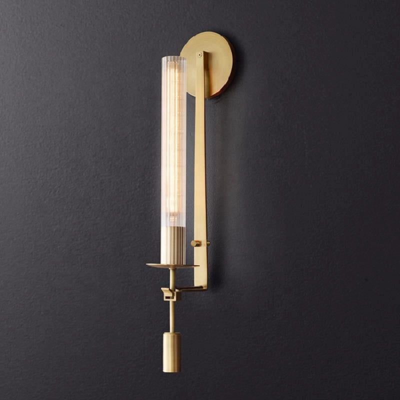 Lucian Farmhouse Indoor Wall Lamp with Glass Shade