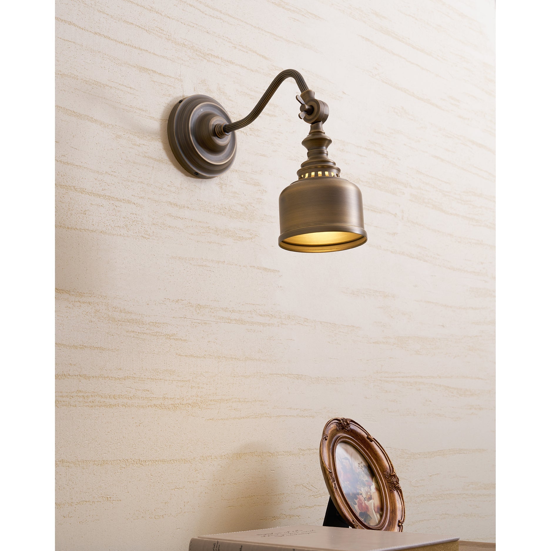 Addison Gooseneck Wall Lamp Adjustable Brass Arm LED Warm White Reading Bedroom Office