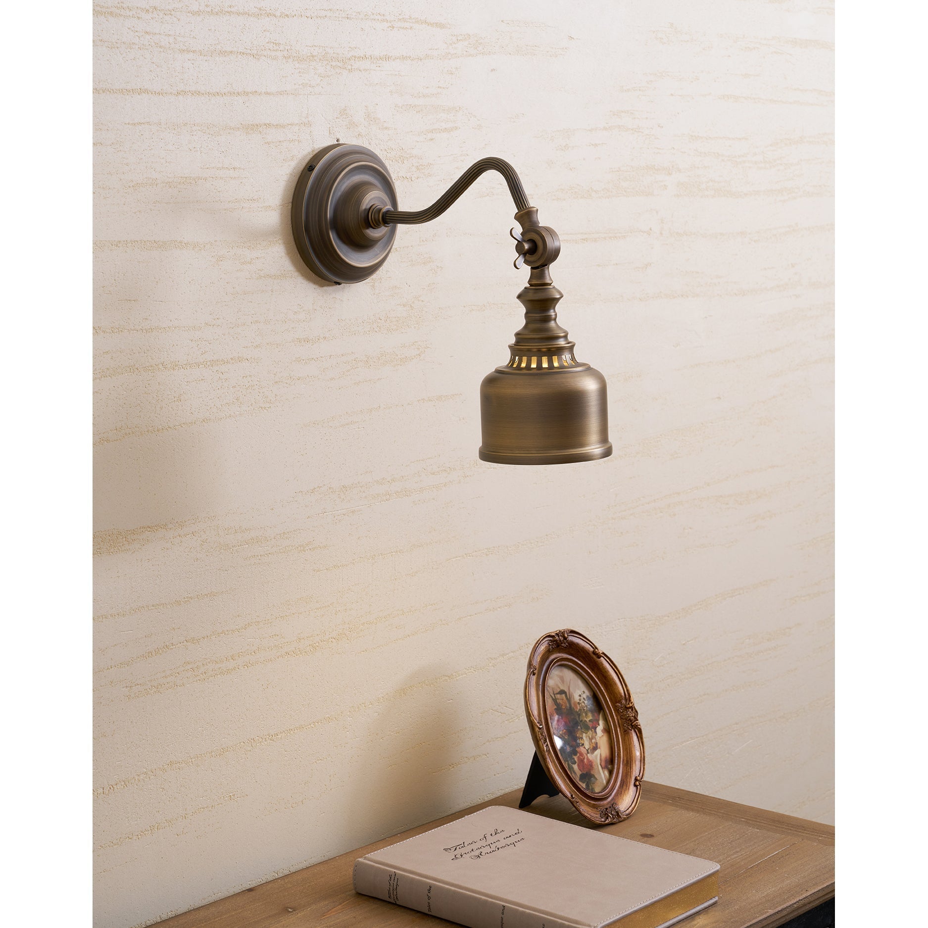 Addison Gooseneck Wall Lamp Adjustable Brass Arm LED Warm White Reading Bedroom Office