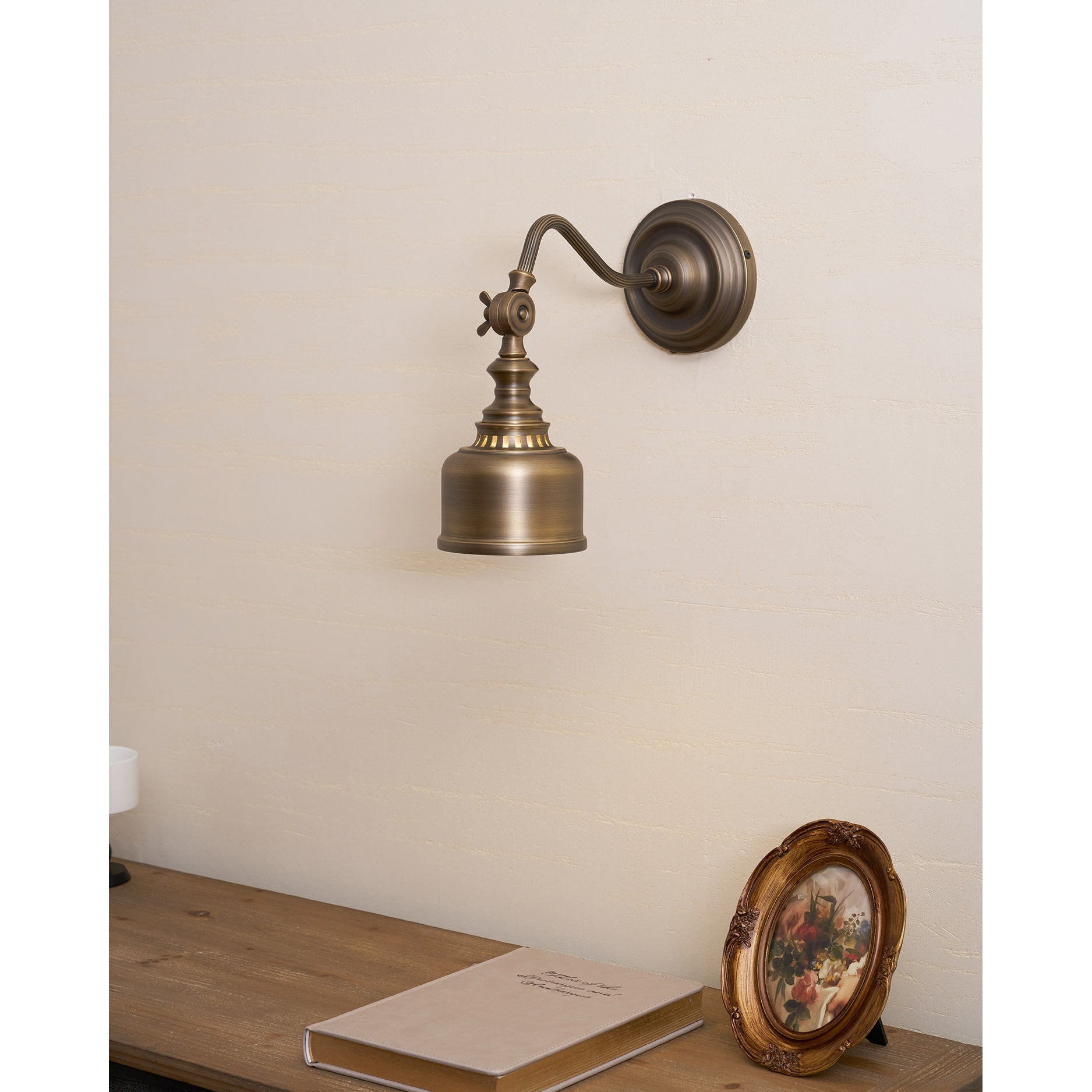 Addison Gooseneck Wall Lamp Adjustable Brass Arm LED Warm White Reading Bedroom Office