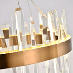 GOLDEN ICE Luxury K9 Crystal Chandelier Dining Room Living Room — 23 to 35 Inch Gold