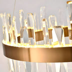 GOLDEN ICE Luxury K9 Crystal Chandelier Dining Room Living Room — 23 to 35 Inch Gold