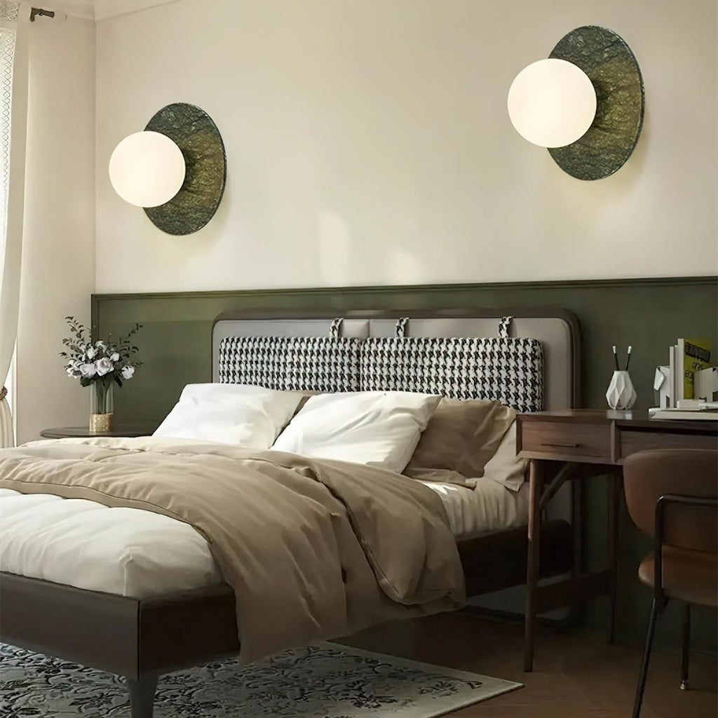 Enox Minimalist Marble Globe Wall Lamp