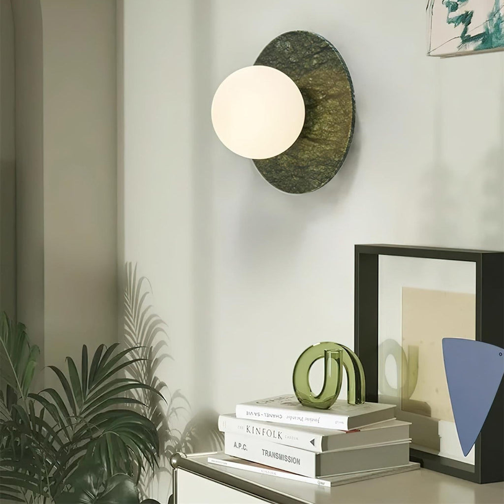 Enox Minimalist Marble Globe Wall Lamp