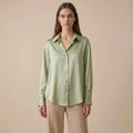 Elegant Silk Blouse - Luxurious Comfort retro Hong Kong style shirt top