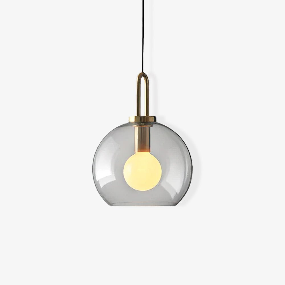 Clear Glass Cylinder Pendant Light Minimalist Hardwired Dining Room Bedroom — 3 Sizes Transparent Frosted