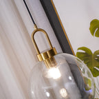Clear Glass Cylinder Pendant Light Minimalist Hardwired Dining Room Bedroom — 3 Sizes Transparent Frosted
