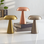 Retro Mushroom LED Table Lamp Rechargeable Touch Sensor Dimmable Bedside Night Light — 5 Colors