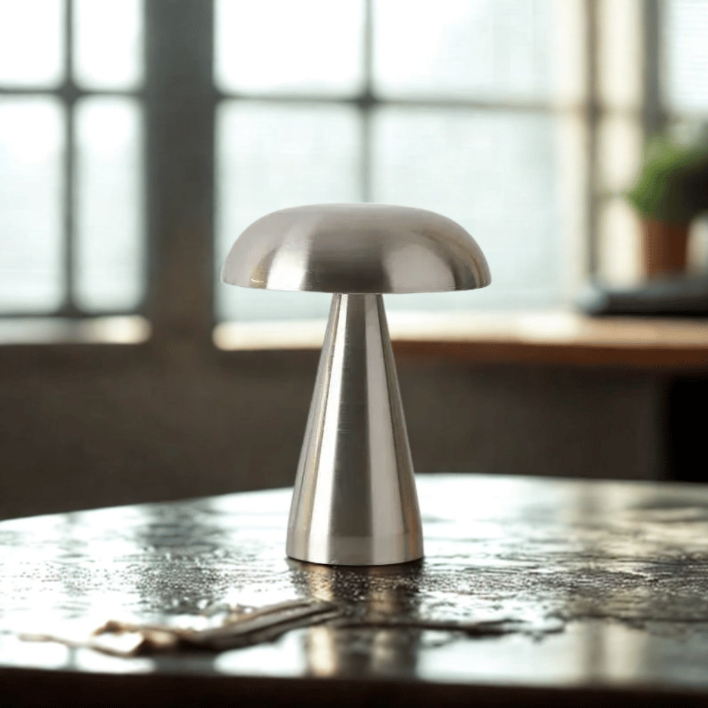 Retro mushroom LED table lamp rechargeable touch sensor dimmable bedside night light — 5 colors