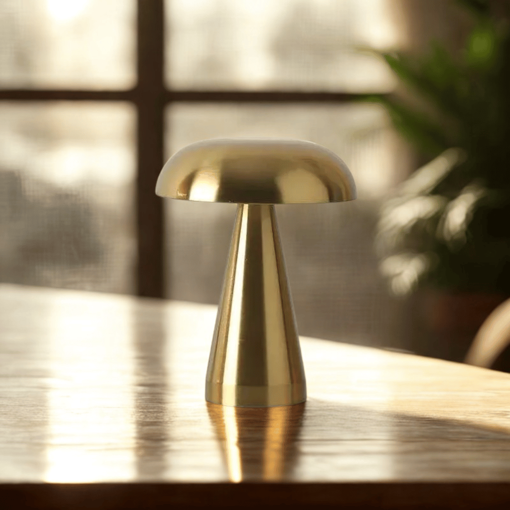 Retro Mushroom LED Table Lamp Rechargeable Touch Sensor Dimmable Bedside Night Light — 5 Colors