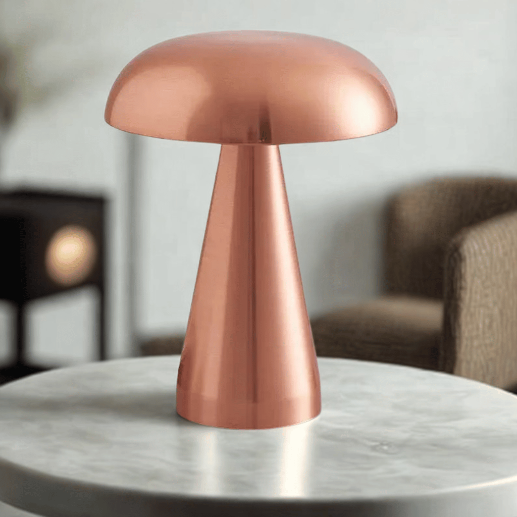 Retro Mushroom LED Table Lamp Rechargeable Touch Sensor Dimmable Bedside Night Light — 5 Colors